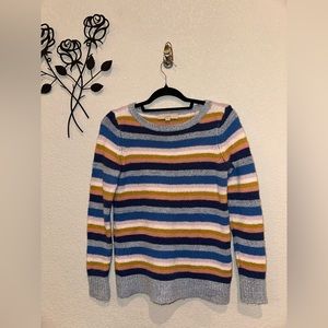 Loft Pastel Striped Multicolor Sweater Size Extra Small